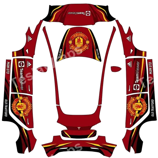 Tesla Model 3 2017-2023 — PNG-Wrap-Textur: Manchester United