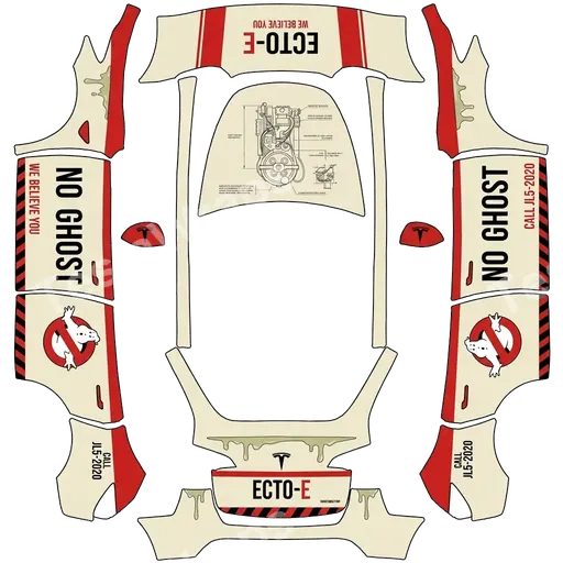Tesla Model Y 2020-2024 — PNG-Wrap-Textur: Individuelles Design