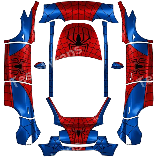 Tesla Model Y 2020-2024 — PNG-Wrap-Textur: Spiderman