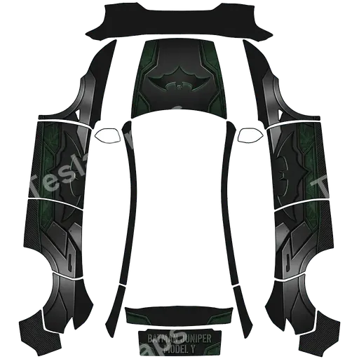 Tesla Model Y (2025+) Premium — BATMAN JUNIPER MODEL Y PNG wrap texture
