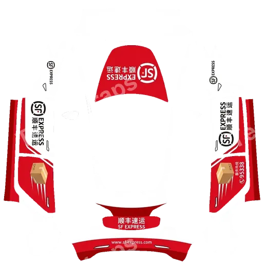 Tesla Model 3 2017-2023 — 顺丰快递车 PNG 涂装贴图