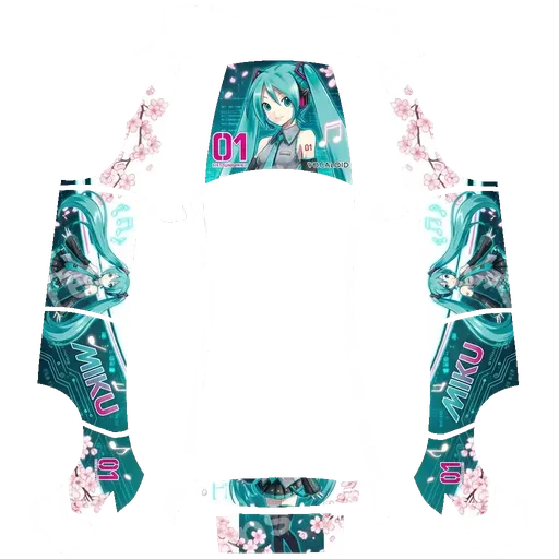 Tesla Model Y (2025+) Premium — PNG-Wrap-Textur: Miku Hatsune