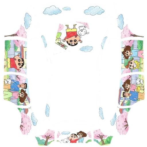 Tesla Model Y L 2025+ — crayon shinchan PNG wrap texture