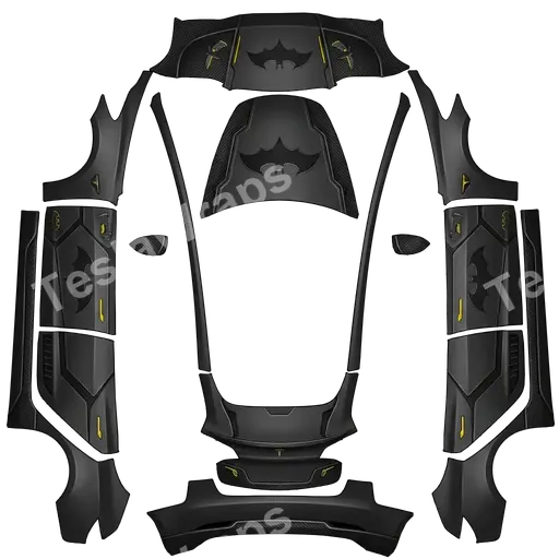 Tesla Model 3 2017-2023 — textura PNG del diseño Batman