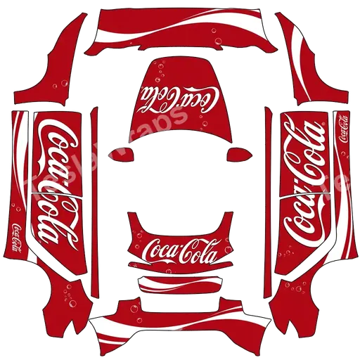 Tesla Model 3 (2024+) Standard & Premium — textura PNG del diseño Coca cola