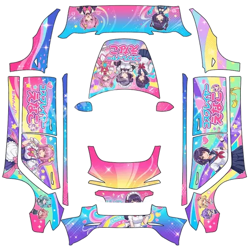 Tesla Model 3 (2024+) Standard & Premium — PNG-Wrap-Textur: コスプレイヤーえなこ
