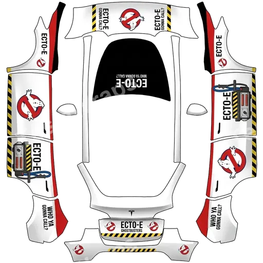 Tesla Model Y 2020-2024 — PNG-Wrap-Textur: Ghostbusters Ecto-E