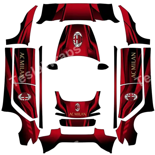 Tesla Model 3 (2024+) Standard & Premium — textura PNG del diseño Rossonera