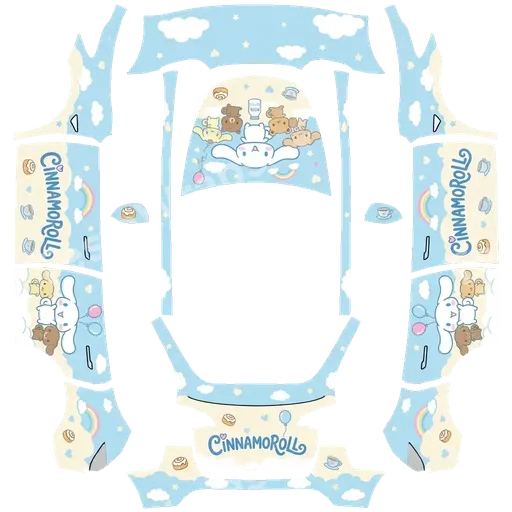 Tesla Model Y 2020-2024 — texture PNG du wrap Cinnamoroll