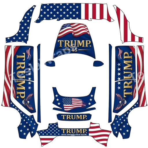 Tesla Model 3 (2024+) Standard & Premium — trump. PNG wrap texture