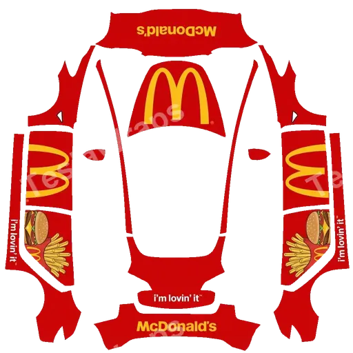 Tesla Model 3 2017-2023 — textura PNG del diseño McDonald's