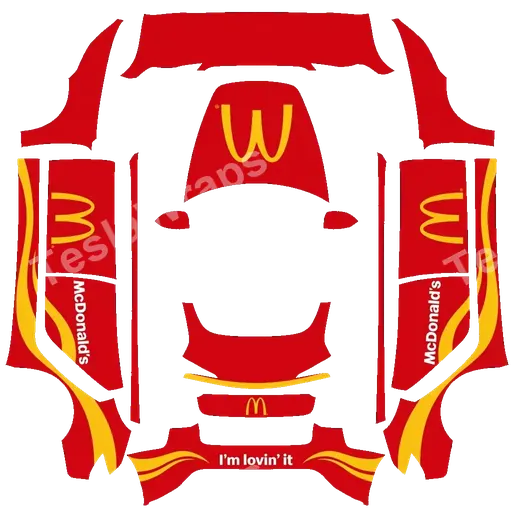 Tesla Model 3 (2024+) Standard & Premium — McDonald's PNG 랩 텍스처