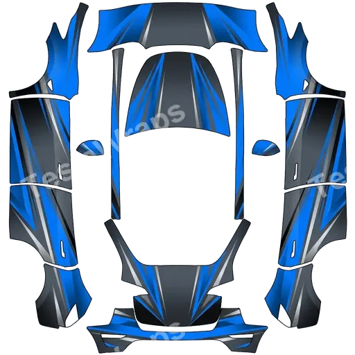 Tesla Model Y 2020-2024 — modern and sporty PNG wrap texture