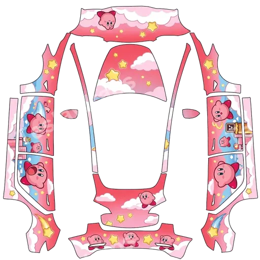 Tesla Model 3 2017-2023 — kirby PNG wrap texture