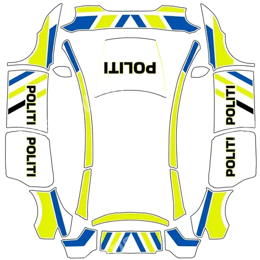 Tesla Model Y L 2025+ — The first car. Use the colours and pattern. PNG wrap texture