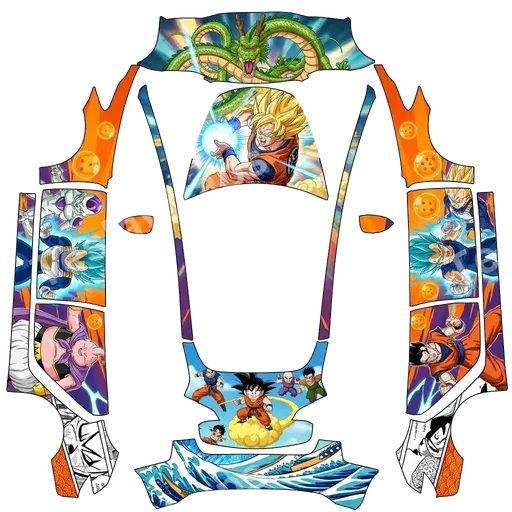 Tesla Model 3 2017-2023 — dragon ball z. PNG wrap texture