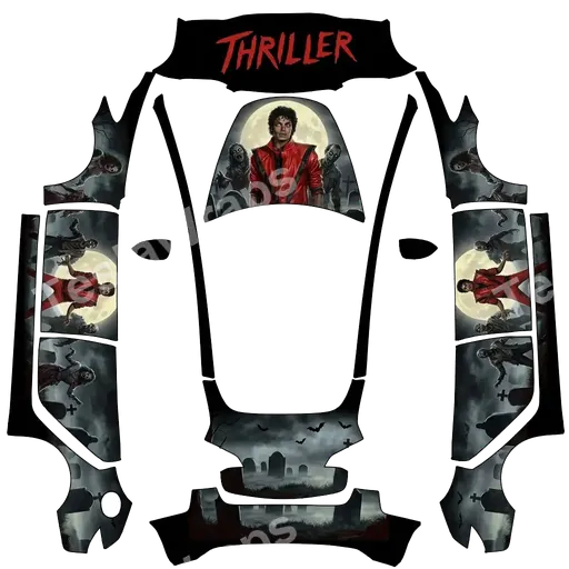 Tesla Model 3 2017-2023 — PNG-Wrap-Textur: Michael Jackson Thriller.