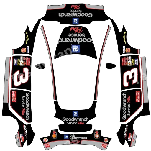 Tesla Model 3 2017-2023 — textura PNG del diseño Dale Earnhardt Goodwrench 3.
