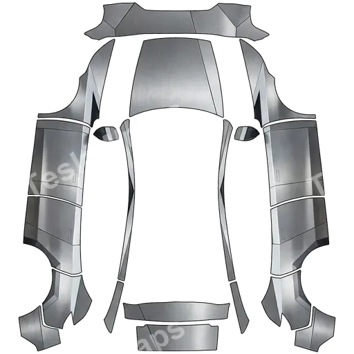Tesla Model Y (2025+) Premium — Dress it up with the cybertruck design.. PNG 涂装贴图