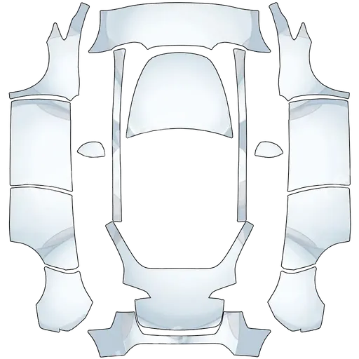 Tesla Model Y 2020-2024 — textura PNG del diseño baymax. Colors: white.