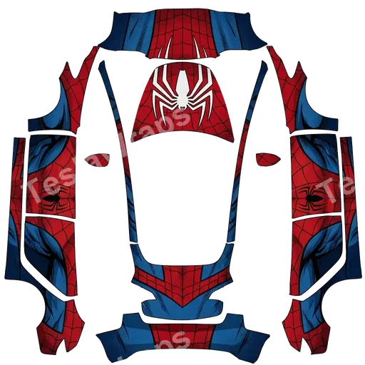 Tesla Model 3 2017-2023 — texture PNG du wrap Falla tutta in stile spiderman.