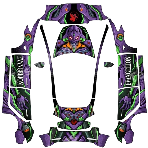 Tesla Model 3 2017-2023 — texture PNG du wrap EVANGELION