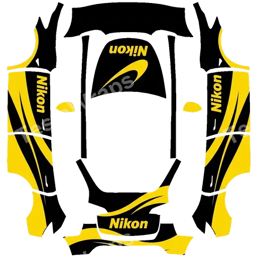 Tesla Model Y 2020-2024 — nikon logo PNG 랩 텍스처