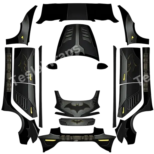 Tesla Model 3 (2024+) Standard & Premium — PNG-Wrap-Textur: Batmobile