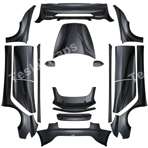 Tesla Model 3 (2024+) Standard & Premium — ajoute un becquet noir PNG wrap texture