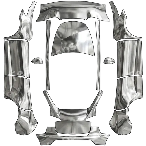 Tesla Model Y 2020-2024 — textura PNG del diseño merror metallic steel