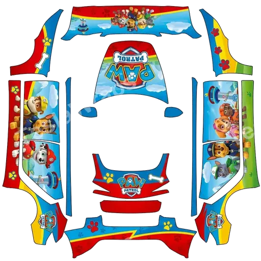 Tesla Model 3 (2024+) Standard & Premium — PAW Patrol. PNG wrap texture
