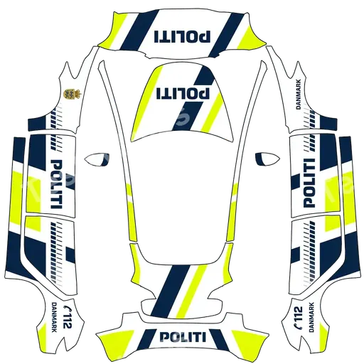 Tesla Model 3 2017-2023 — danish-policecar PNG wrap texture