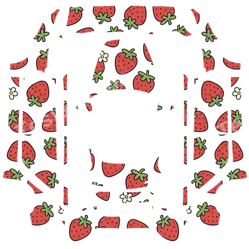 Tesla Model 3 (2024+) Standard & Premium — PNG-Wrap-Textur: Hand draw Q style strawberry
