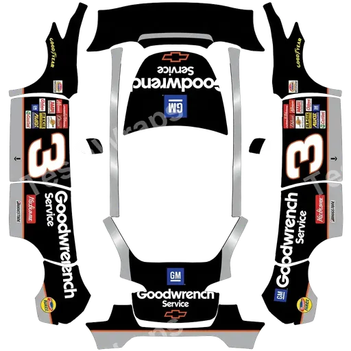 Tesla Model Y 2020-2024 — Dale Earnhardt Goodwrench 3. PNG 랩 텍스처