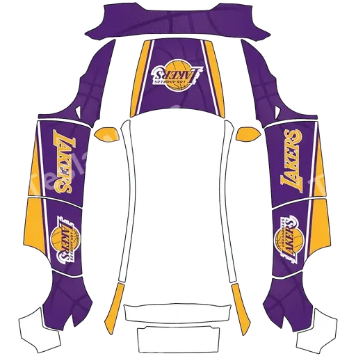 Tesla Model Y (2025+) Premium — Los Angeles Lakers PNG wrap texture