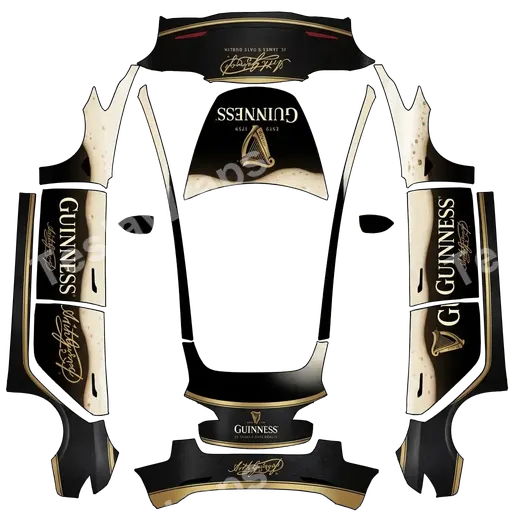 Tesla Model 3 2017-2023 — texture PNG du wrap Guinness beer