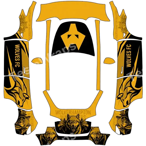 Tesla Model Y 2020-2024 — PNG-Wrap-Textur: Wolves FC