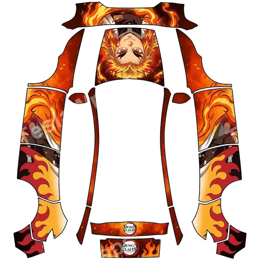 Tesla Model Y (2025+) Premium — texture PNG du wrap Kyojuro Rengoku