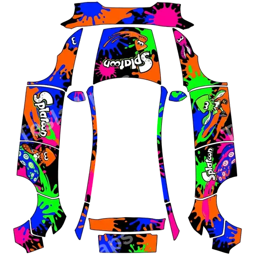Tesla Model Y (2025+) Premium — Splatoon PNG 랩 텍스처