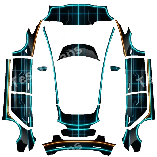Tesla Model 3 2017-2023 — PNG-Wrap-Textur: Tron