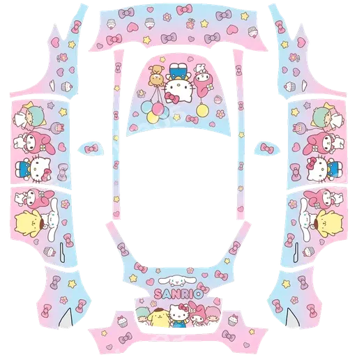 Tesla Model Y 2020-2024 — textura PNG del diseño sanrio