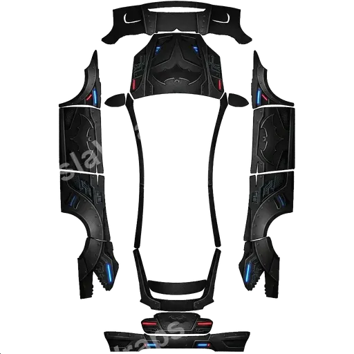 Tesla Model X 2021+ — textura PNG del diseño Diseño personalizado