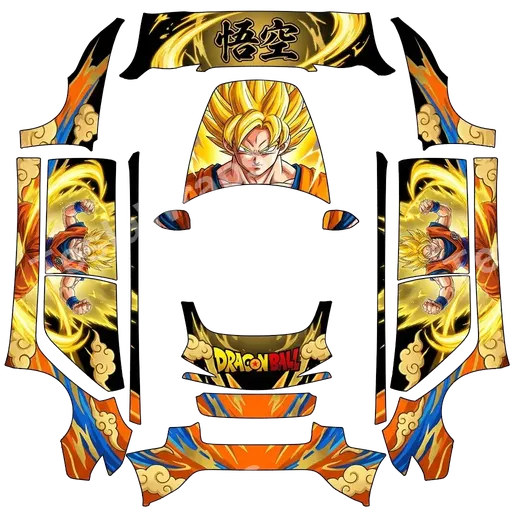 Tesla Model 3 (2024+) Standard & Premium — Son goku. PNG 랩 텍스처