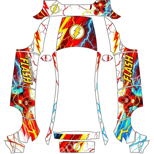 Tesla Model Y (2025+) Performance — ein design von der serie the flash. PNG wrap texture