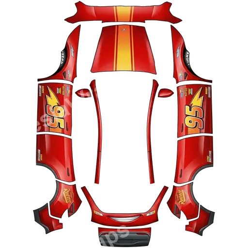 Tesla Model Y (2025+) Standard — PNG-Wrap-Textur: カーズ.