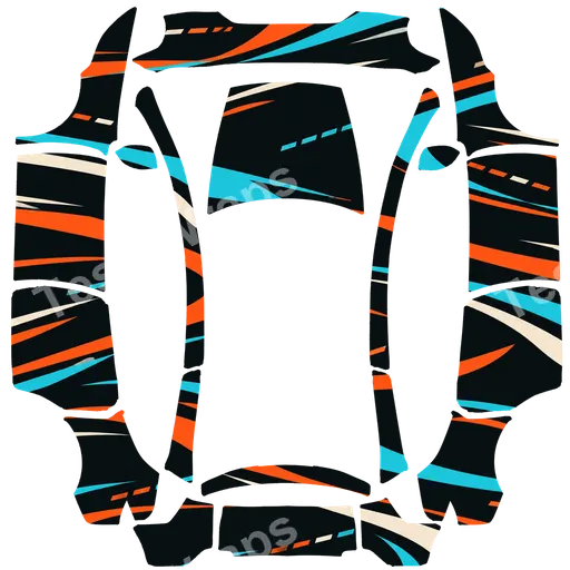 Tesla Model Y L 2025+ — Trackline Burst PNG wrap texture