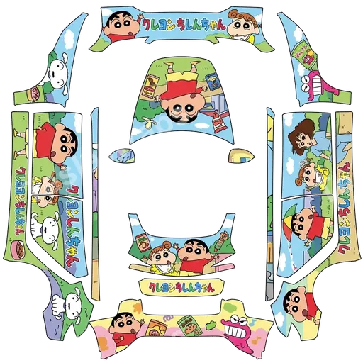 Tesla Model 3 (2024+) Performance — Crayon Shin-chan. PNG wrap texture