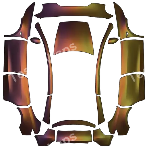 Tesla Model Y L 2025+ — Custom design PNG wrap texture