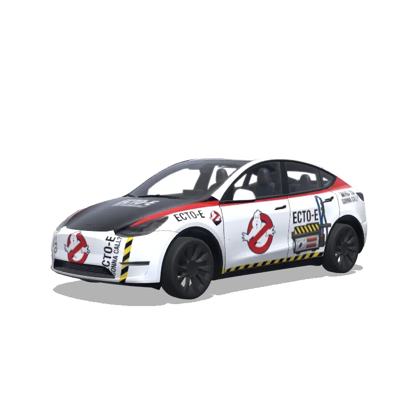 Tesla Model Y 2020-2024 — Wrap-Vorschau: Ghostbusters Ecto-E