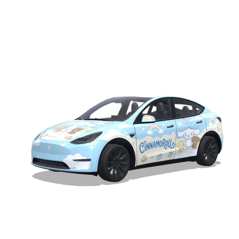 Tesla Model Y 2020-2024 — aperçu du wrap Cinnamoroll